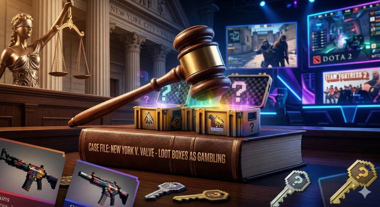 Valve'e Loot Box Davası 2026: Oyun İçi Kasalar Yasaklanıyor mu? için kapak görseli